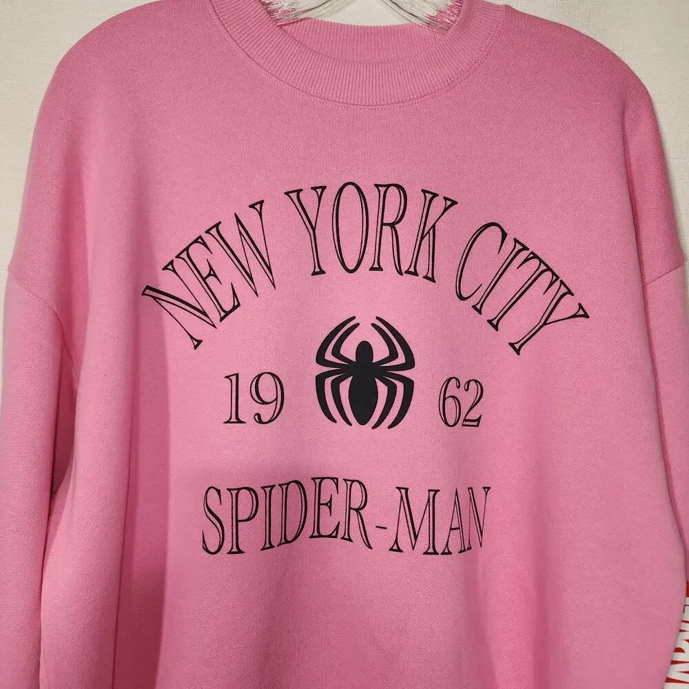 New york Spider-Man sweatshirt women's XS NWT